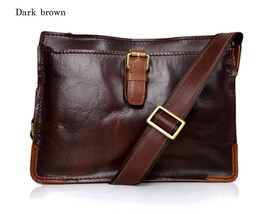 Leather satchel men leather messenger women handbag shoulder bag leather d brown - £144.58 GBP
