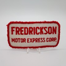 Vintage Fredrickson Motor Express Corporation Trucker Red Trim Sew-On Patch - £17.81 GBP
