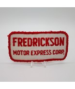 Vintage Fredrickson Motor Express Corporation Trucker Red Trim Sew-On Patch - £17.81 GBP