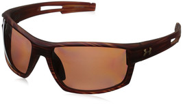 Under Armour UA Men&#39;s Captain Polarized Sunglasses Wood Grain Frame Brow... - $70.08