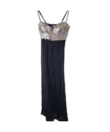 Rubber Ducky Black Formal Silver Sequin Chiffon Dress - £32.54 GBP