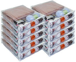 10-Pack Vinyl Plastic Zippered (Clear) Storage Bags (15&quot; x 18&quot; x 3&quot;) 3.5... - £34.39 GBP