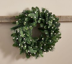 Bethlehem Lights 24&quot; Overlit Wreath with 3-in-1 LEDs in Green - £155.44 GBP