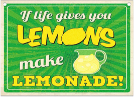 SICOHOME Lemon Sign If Life Gives You Lemons Make Lemonade 8.6&quot;X 12&quot; Funny - £10.27 GBP