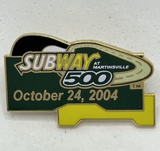 2004 Subway 500 Martinsville Speedway Virginia NASCAR Race Racing Lapel Pin - £6.34 GBP
