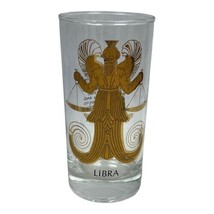 MCM Libra Zodiac Glass Tumbler Gold Highball Tom Collins Barware Vintage - $18.50