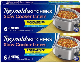 Reynolds Kitchens Slow Cooker Liners Regular (Fits 3-8 Quarts) 6 Count Pack of 2 - £7.69 GBP
