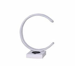 14&quot; White Metal LED with USB Wireless Charger Table Lamp - $108.85