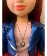 Oval Locket Heart Accent  Doll Necklace • 18 inch Fashion Doll Jewelry - £5.42 GBP