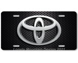 Toyota New Logo Inspired Art on Mesh FLAT Aluminum Novelty Car License T... - $16.19