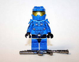 Building Toy Halo Spartan Soldier Blue Video Game Minifigure US - £5.11 GBP