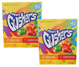 2 Packs Bety Crocker Fruit Gushers Gluten Free Fruit Gummies Variety Pac... - $52.00