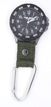 Deporte Black Carbiner Clip-on Sport Watch With Green Nylon Fob - £7.85 GBP