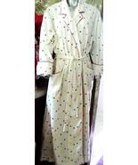 VTG 1950s Odette Barsa Lace Robe Gown Lounge House Coat White w/ Polka D... - £258.98 GBP