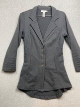 Soft Surroundings Blazer Jacket Womens Petite Size S Tallulah Jersey Embroidered - £32.59 GBP