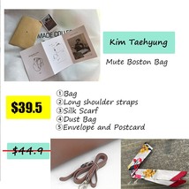 KPOP Kim Taehyung Design Large Capacity Backpack Soft Leather Mute Boston Bag Me - £93.13 GBP