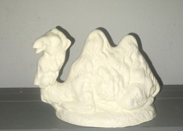 Vintage Ceramic Atlantic Mold Resting Camel Nativity Bisque White Figuri... - $14.99