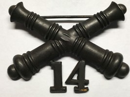 1902-1905, U.S ARMY ARTILLERY CORPS, BRONZE, 14th FIELD ARTILLERY, COLLA... - $35.00