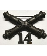 1902-1905, U.S ARMY ARTILLERY CORPS, BRONZE, 14th FIELD ARTILLERY, COLLA... - $48.14 CAD