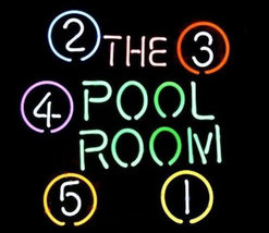 8 Ball The Pool Room Billiards Snooker Beer Bar Real Glass Tube Neon Light Sign  - £112.05 GBP