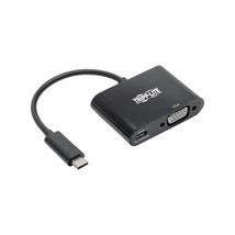 Tripp Lite USB C to VGA Adapter Converter w/PD Charging 1080p Black USB 3.1 Gen  - £49.32 GBP