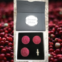 Blanket Links Horse Show Number Pins Set of 4 Berry - red berries image 2