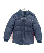 Tommy Hilfiger Puffer Jacket Youth Boys Size 12/14 Large Blue Quilted Wi... - $57.48