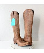 Lane SANDAGA Knee High Womens Cowboy Boots 6 Brown Cowgirl Western Tall ... - $530.90 CAD
