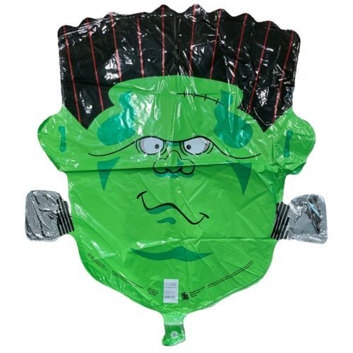Pioneer Balloon Vintage 1998 Mylar Frankenstein Head Oversized 24&quot; Hallo... - $24.16