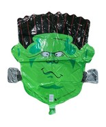 Pioneer Balloon Vintage 1998 Mylar Frankenstein Head Oversized 24&quot; Hallo... - $24.16