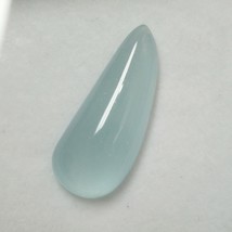 Natural Aquamarine Pear Cabochon 25x10mm Baby Blue Color SI2 Clarity Loose Gemst - £625.89 GBP