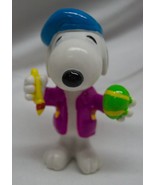 Vintage PEANUTS SNOOPY Easter Egg Artist PVC Plastic Toy Figure - £11.87 GBP