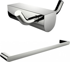 American Imaginations AI-13308 Single Rod Towel Rack Double Robe Hook Se... - £23.12 GBP