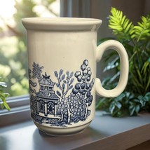 Churchill Blue Willow 3-MugS Georgian Shape 8 oz Ceramic Coffee Tea Cup England - £28.40 GBP