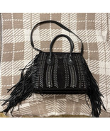 Balmain Black Suede Shoulder Bag with Fringe - $14,279.63 MXN
