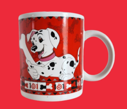 Disney 101 Dalmatians Animated Movie Coffee Mug Puppy Bone Puppies Red Tea Cup - £4.65 GBP