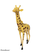 Giraffe Animal Figure Plastic Gold Brown Rubber Zoo Africa Figurine 8.25&quot; - $165.30 MXN