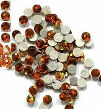 HOLOGRAM SPANGLES Hot Fix  TOPAZ  Iron on  3mm  2 gross  288 pieces - $4.94