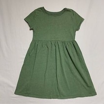 Olive Green Fit &amp; Flare Dress Girls 5 Sun Dress Old Navy Preppy Christmas Spring - £11.07 GBP