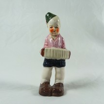 Boy Playing Accordion Figurine With Hat Made In Japan Ceramic - £6.33 GBP