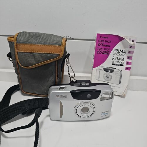 Canon Sure Shot 80u 35mm Point & Shoot Film Camera 38-80mm Case And Manual - £26.00 GBP