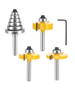 3Pcs 1/4 Inch Shank Rabbet Router Bit Set Wood Rabbeting Tools With 6 Be... - £27.66 GBP