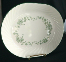 Corelle Callaway Green Ivy  Oval Swirl Platter Corningware 12 inch White Nice - £20.04 GBP