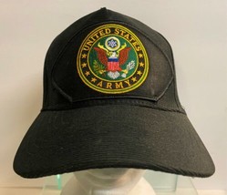 Black United States Army Baseball Type Hat Adjustable Pre-Owned - £11.82 GBP