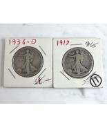 Lot of 2 Standing Liberty Half Dollar 1917, 1936 Coins E6861 - €43,12 EUR