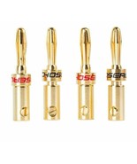 Banana Speaker Plug Connector Gold Plated Copper Audio Amplifiers Wire A... - £13.54 GBP