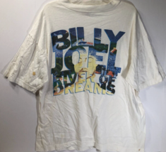 Billy Joel River Dreams World Tour 93-94 Vintage Double Sided White T-Sh... - $122.25