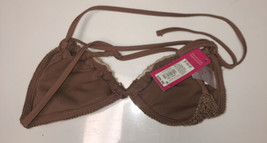 Xhilaration Brown Knit Pattern Bathing Suit Top Size S(0/2) - $13.88