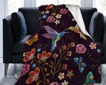 Decorative Flannel Blanket All Season For Home Couch Bed Chair Travel 60... - £35.32 GBP