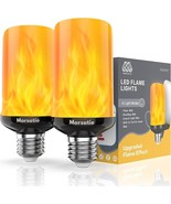 【Upgraded Flame】Morsatie LED Flame Light Bulbs, 4 Modes Flickering Light... - £21.83 GBP